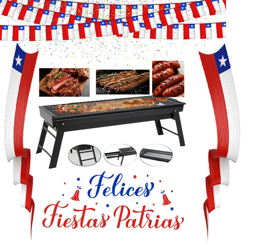 AsaSteel™ Parrilla de carbón portátil.
